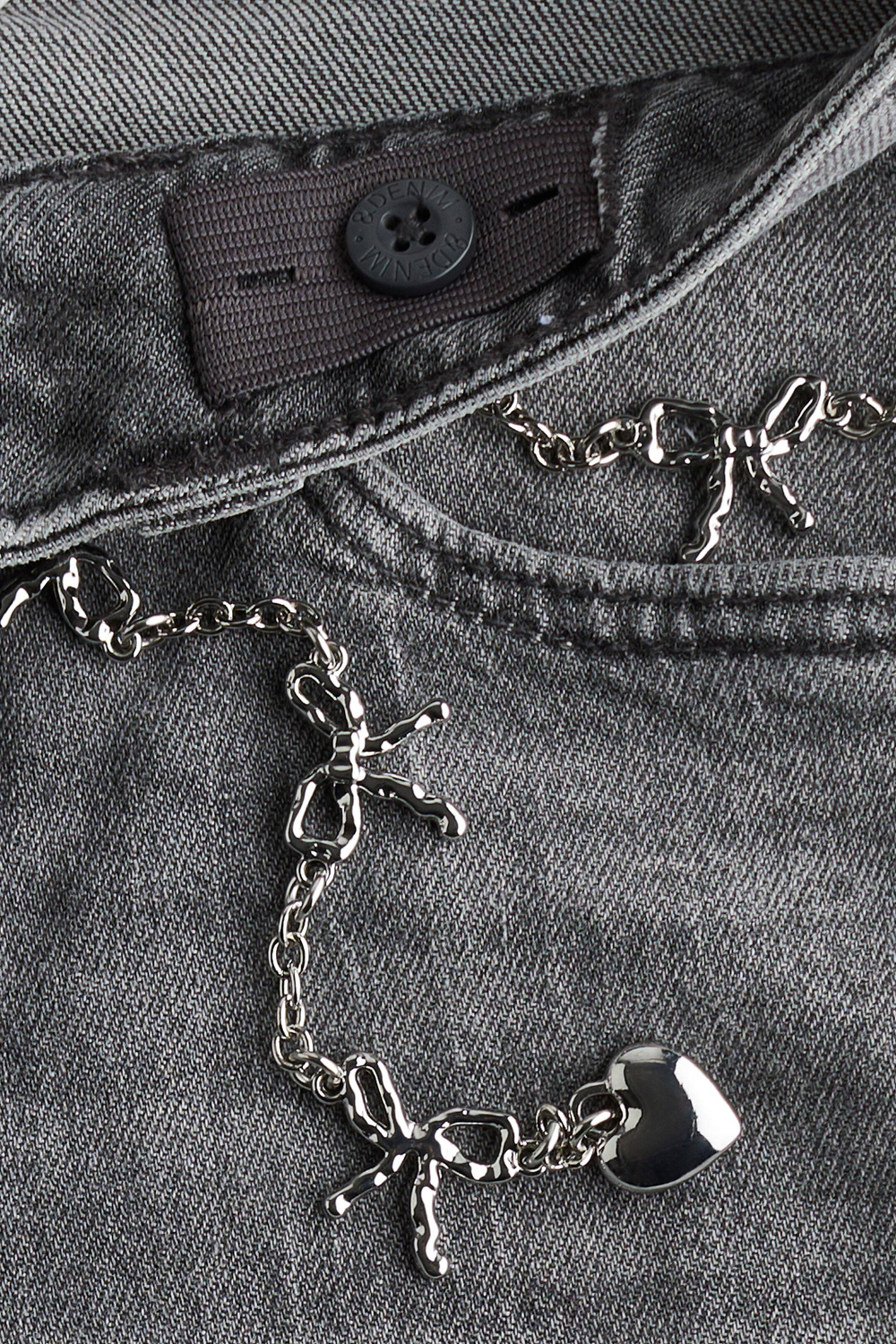 H&M Джинсы Baggy Fit Bootcut, серый