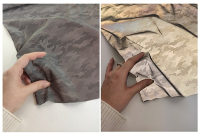 ТЕМНО-СЕРЫЙ КМФ - Ткань Курточная Светоотражающая УЦЕНКА!