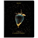 Тетрадь А5, 48 л., BRAUBERG, скоба, клетка, матовая ламинация, фольга, "Black&Gold", 404370, 5шт