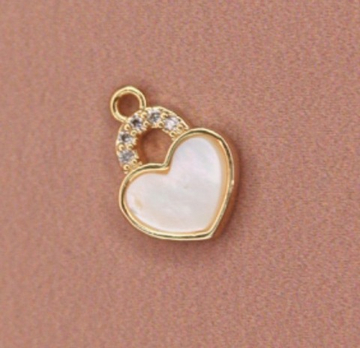 Подвеска сердце перл 8х11 мм