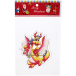 Наклейка на стекло «Дракон с гирляндами» 15*20 см