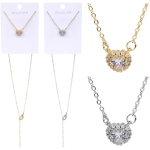 Подвеска из гиппоалергенного сплава со стразами «АМОРИО», цвет серебро и золото, d-20см/0,9см