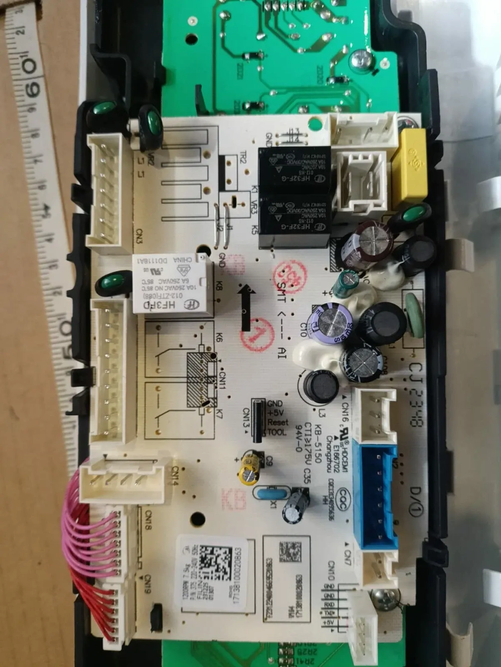 Лицевая панель в сборе с платой для стиральной машины Leran WTL 52127