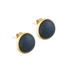 Серьги пусеты Possebon Pearl Blue Aventurine A1992.23 BL/G