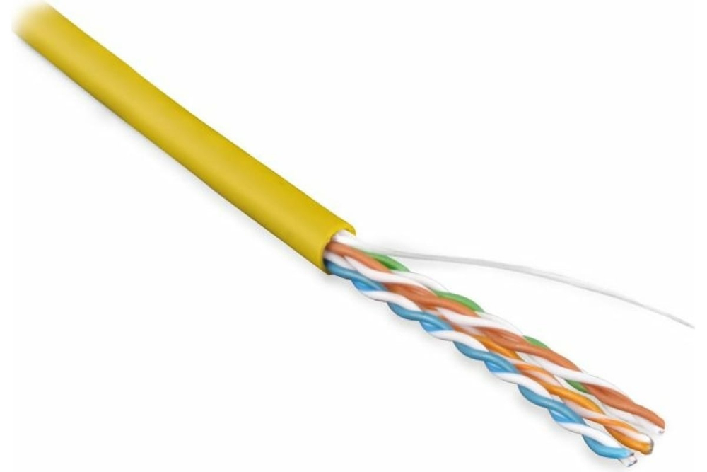 Кабель витая пара U/UTP 5e кат. 4 пары Lanmaster LAN-5EUTP-PT-LSZH-YL