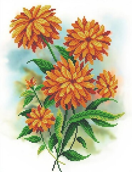 Рисунок-схема на канве для вышивания крестом "Аромат осени", 40 х 30 см / 26 х 20 см (Россия)