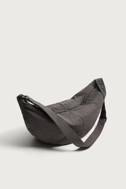 ZARA НЕЙЛОНОВАЯ СУМКА M, СЕРО-КОРИЧНЕВЫЙ