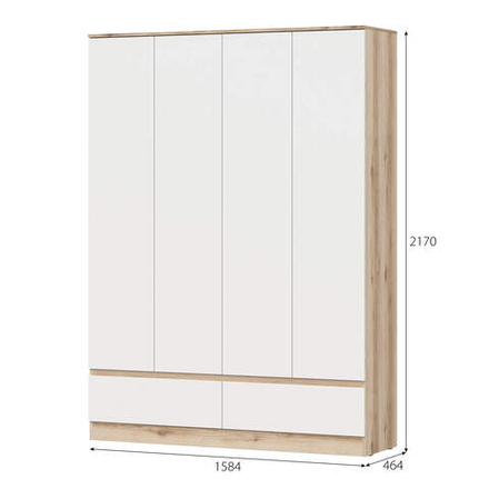 Брауни (МебФонд) Шкаф четырехдверный