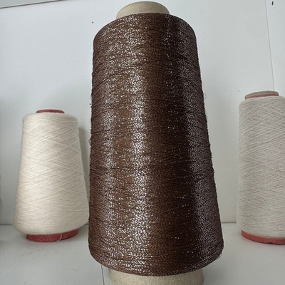 LARIO - Torcitura di Domaso; 80% вискоза, 20% металлизированный люрекс; 4750м/100гр; col. AR16/CC, цвет: коричневый Есть мал. бобинка 100гр.