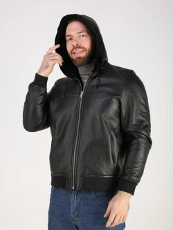 Дубленка натуральная куртка зимняя с капюшоном шуба