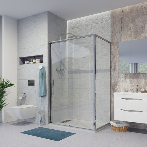 Душевой уголок Niagara Nova 120х80 NG-62-12A-A80 профиль Хром стекло прозрачное