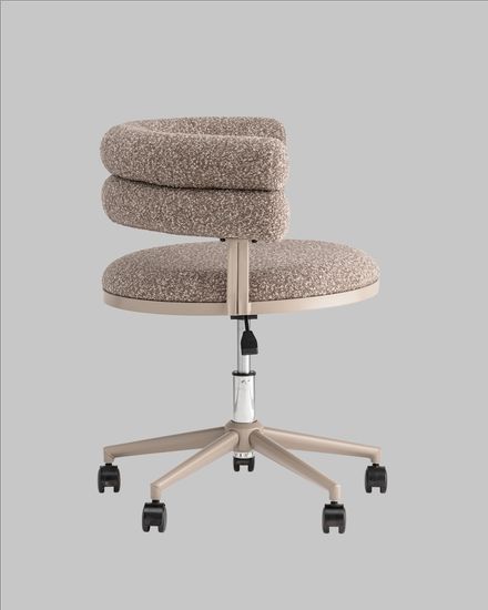 Стул офисный Ponty светло-коричневый бежевые ножки