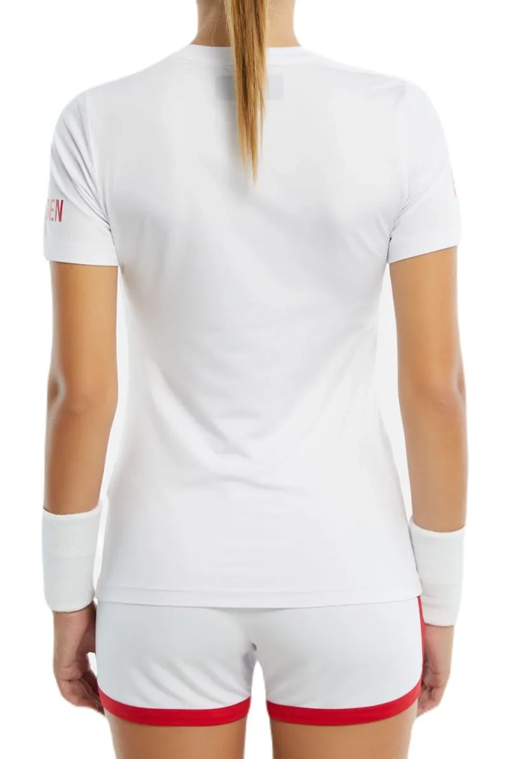 Женская теннисная футболка Hydrogen Tech - white/red