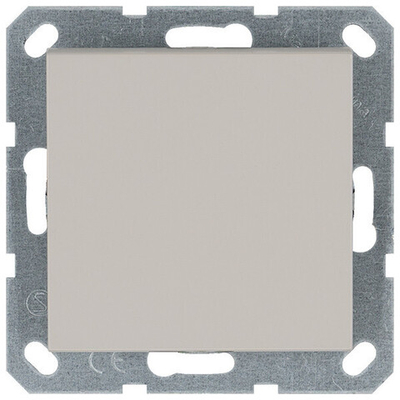 Выключатель одноклавишный 10A 250V~ с накладкой, цвет Тауп