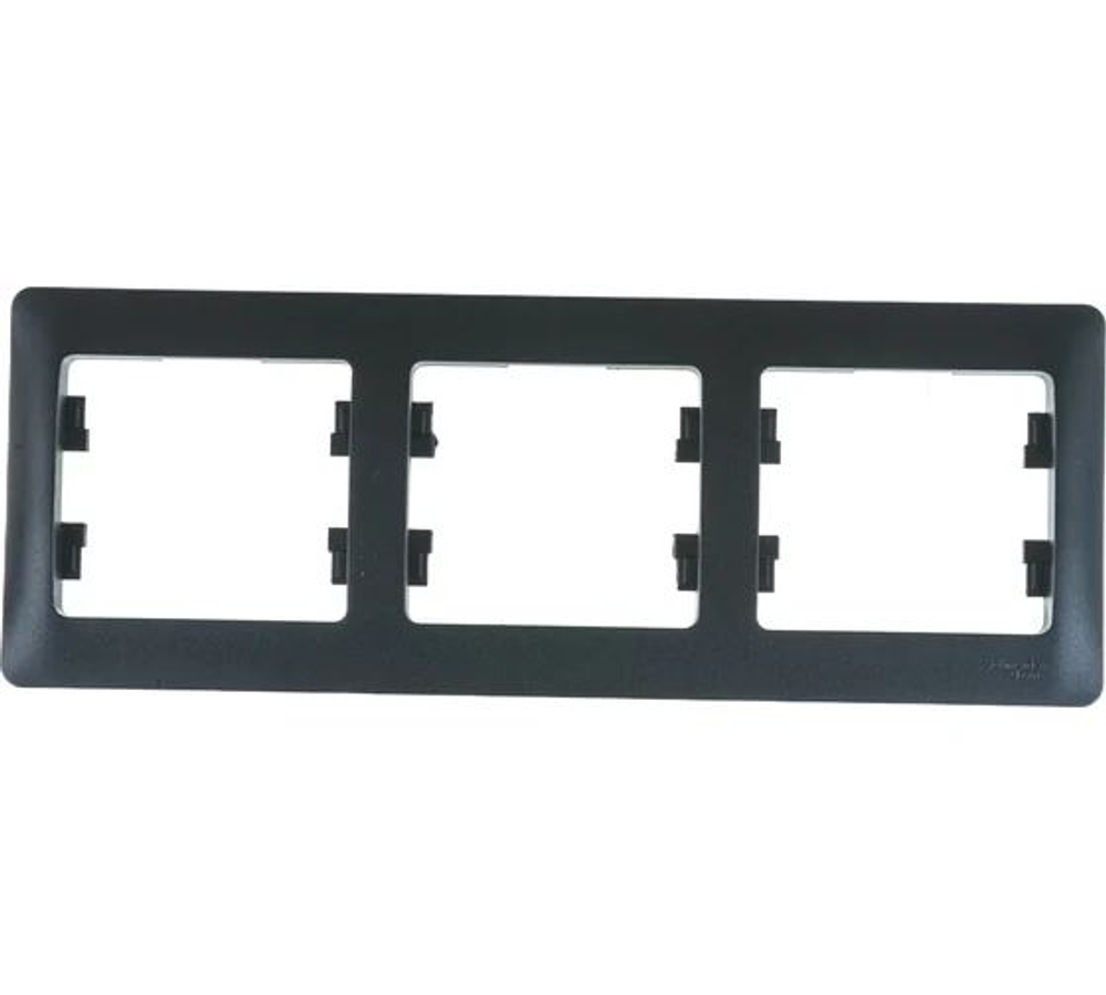 GLOSSA 3-постовая РАМКА, горизонтальная, АНТРАЦИТ GSL000703