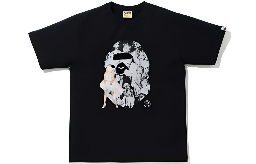 A Bathing Ape A Bathing Ape Bathing Ape X Marilyn Monroe Big Ape Head Tee черный