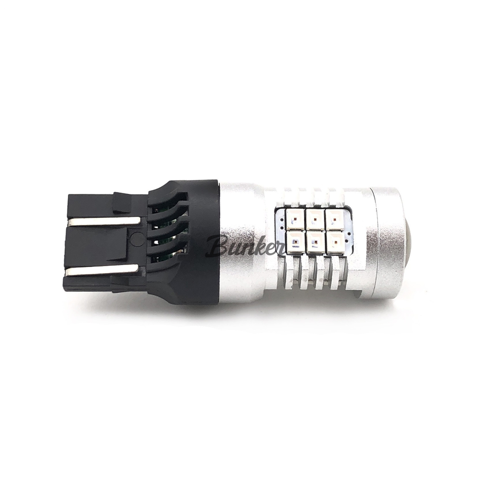 Светодиодная автомобильная LED лампа Sariti 4G21-7443-2835-21SMD,Красный,Не полярный,12V