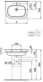 8106840001041 Раковина LB3 CLASSIC 60,бел