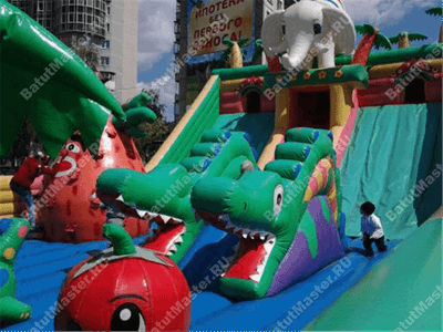 Коммерческий надувной батут "Сафари парк" 14*7*7 м