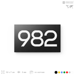 Номер на дверь 982, табличка на дверь для офиса, квартиры, кабинета, аудитории, склада, черная 120х70 мм, Айдентика Технолоджи