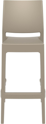 Стул пластиковый барный, Siesta Contract Maya Bar 75, бежевый