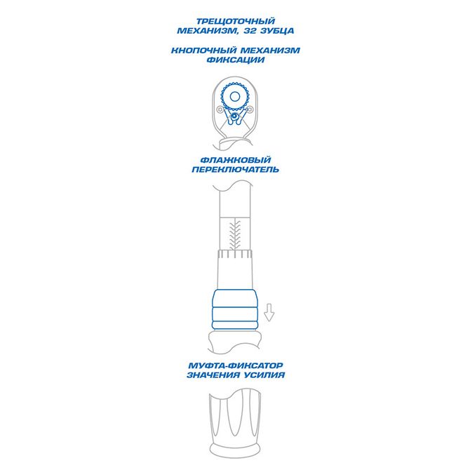 KING TONY (34362-2DG) Динамометрический ключ серии "EXACT", 3/8", 20-100 Нм
