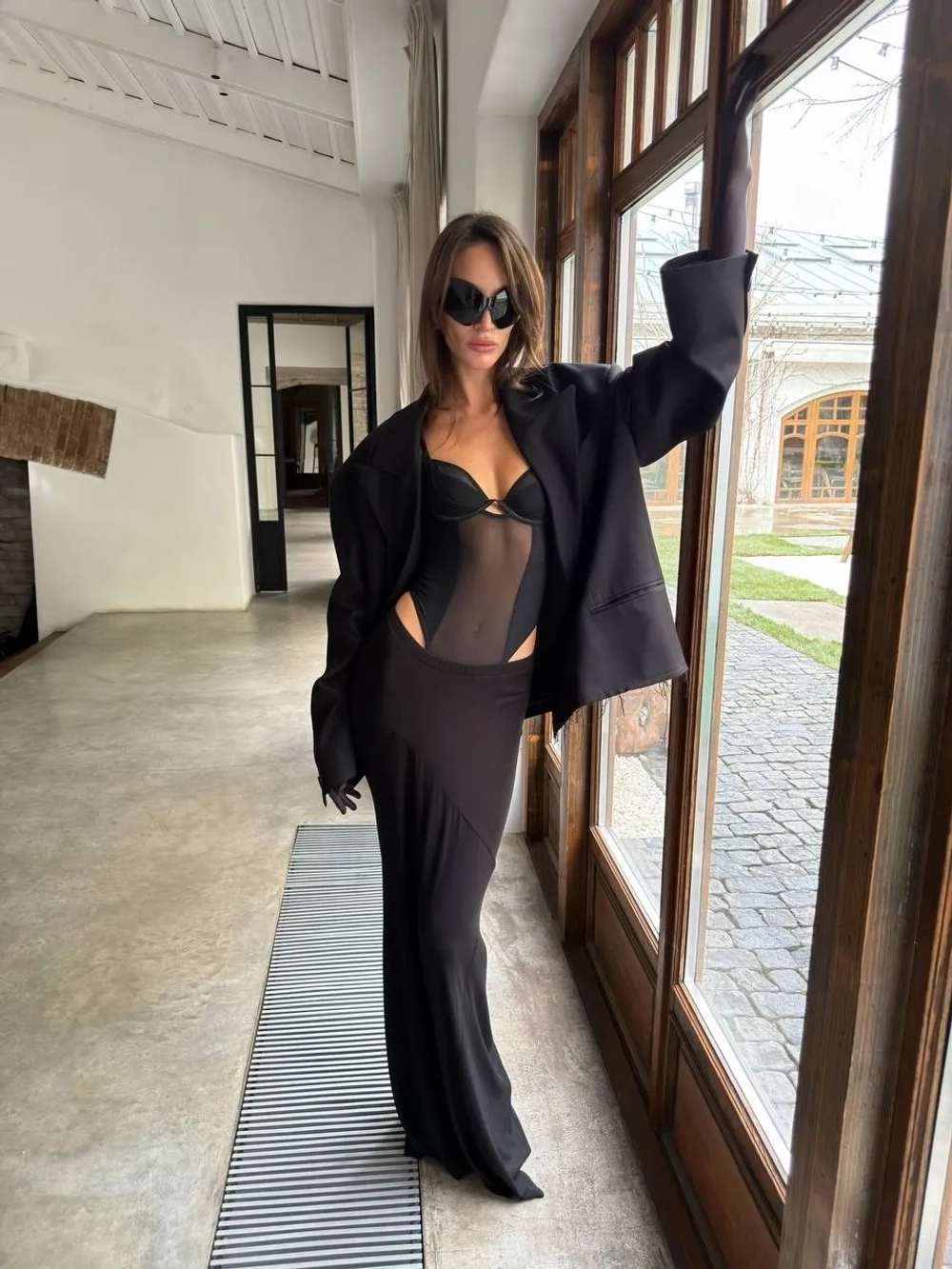 Боди ROSE MESH, Черный
