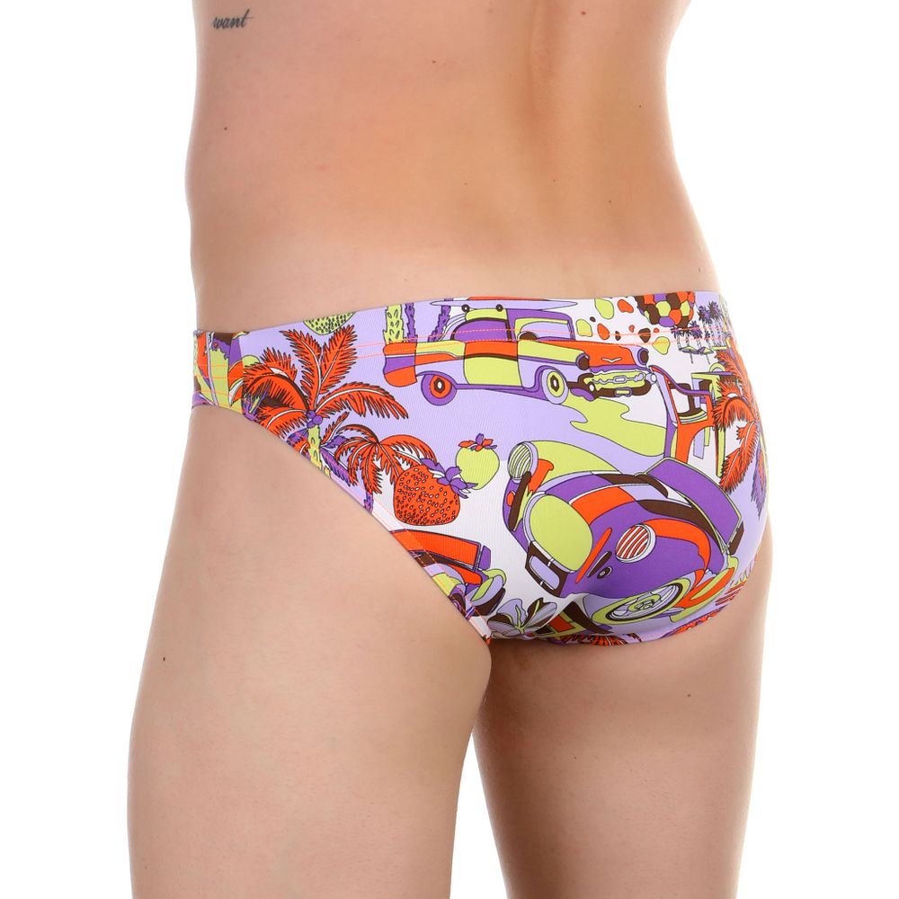 Мужские плавки фиолетовые с принтом Boefje