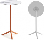 Стол ламинированный барный складной Scab Design Tripe Folding, терракотовый, белый мрамор Каррара