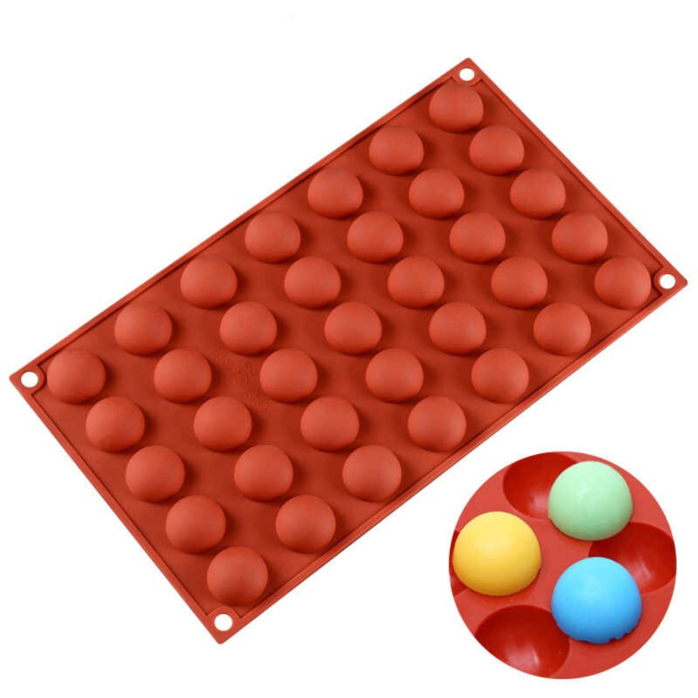 Форма силиконовая "Полусферы 35в1", d=2,5см., S-107