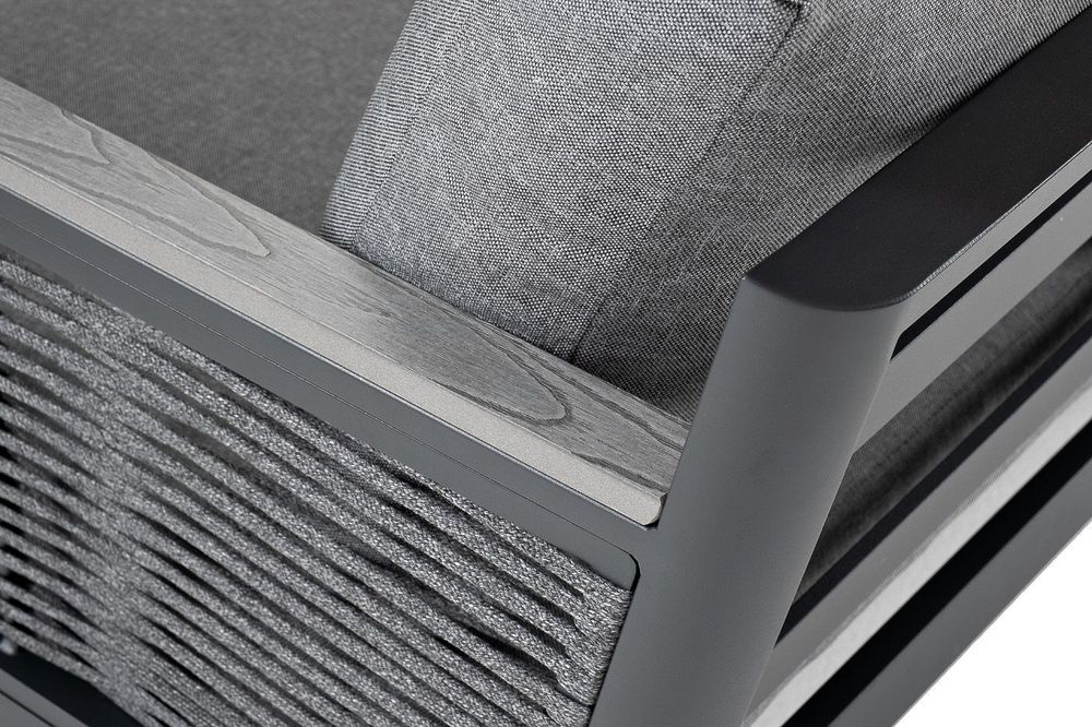 "Париж" модуль диванный левый, двухместный, цвет серый