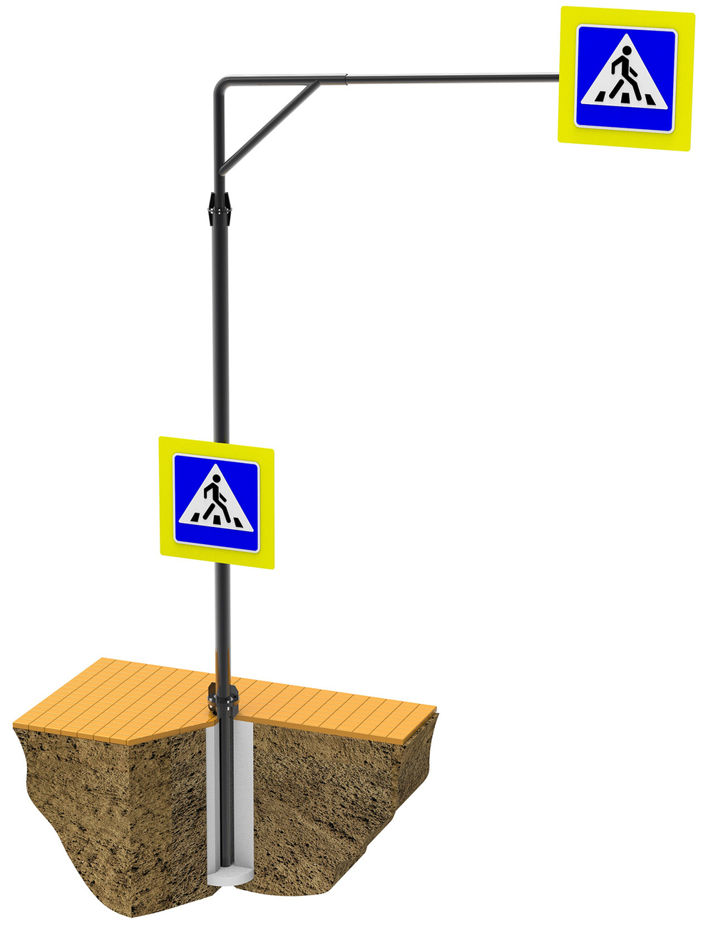Консольные опоры дорожных знаков ОМГФ-ДЗ 6x8
