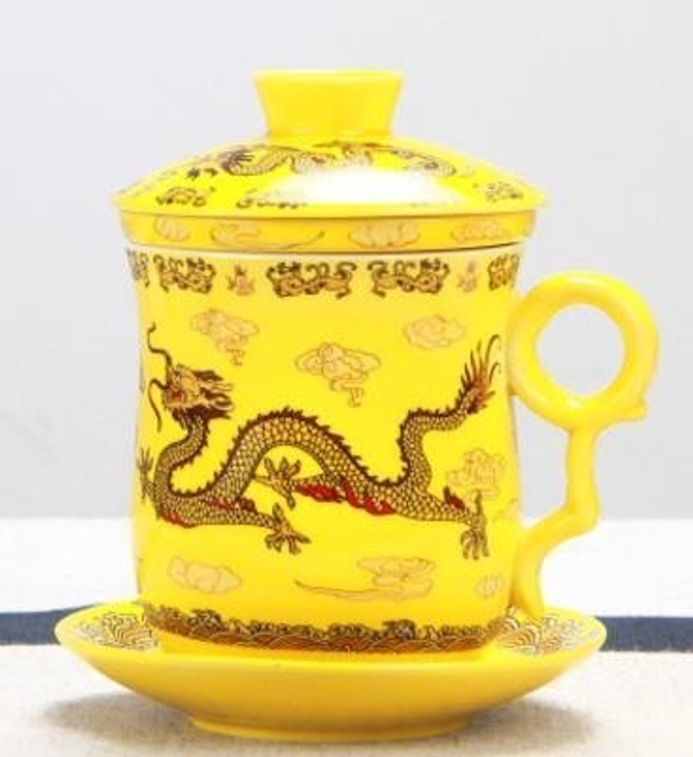 242021 Кружка "Дракон Сине-желтый", фарфор