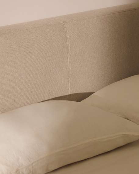 Изголовье Blok цвета экрю со съемным чехлом для кровати шириной до 180 см