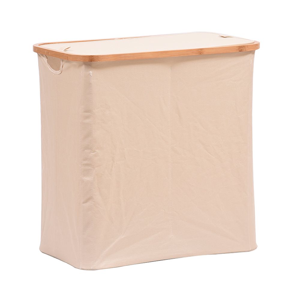 Корзина для белья с двумя отделениями Neat Twin, 53,5х33х53 см, молочная