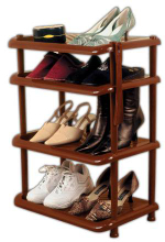 Этажерка для обуви "Комфорт"(4 полки) черного цвета