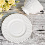 Чайный набор 12 предметов 230мл "Золотая линия" в круглой коробке