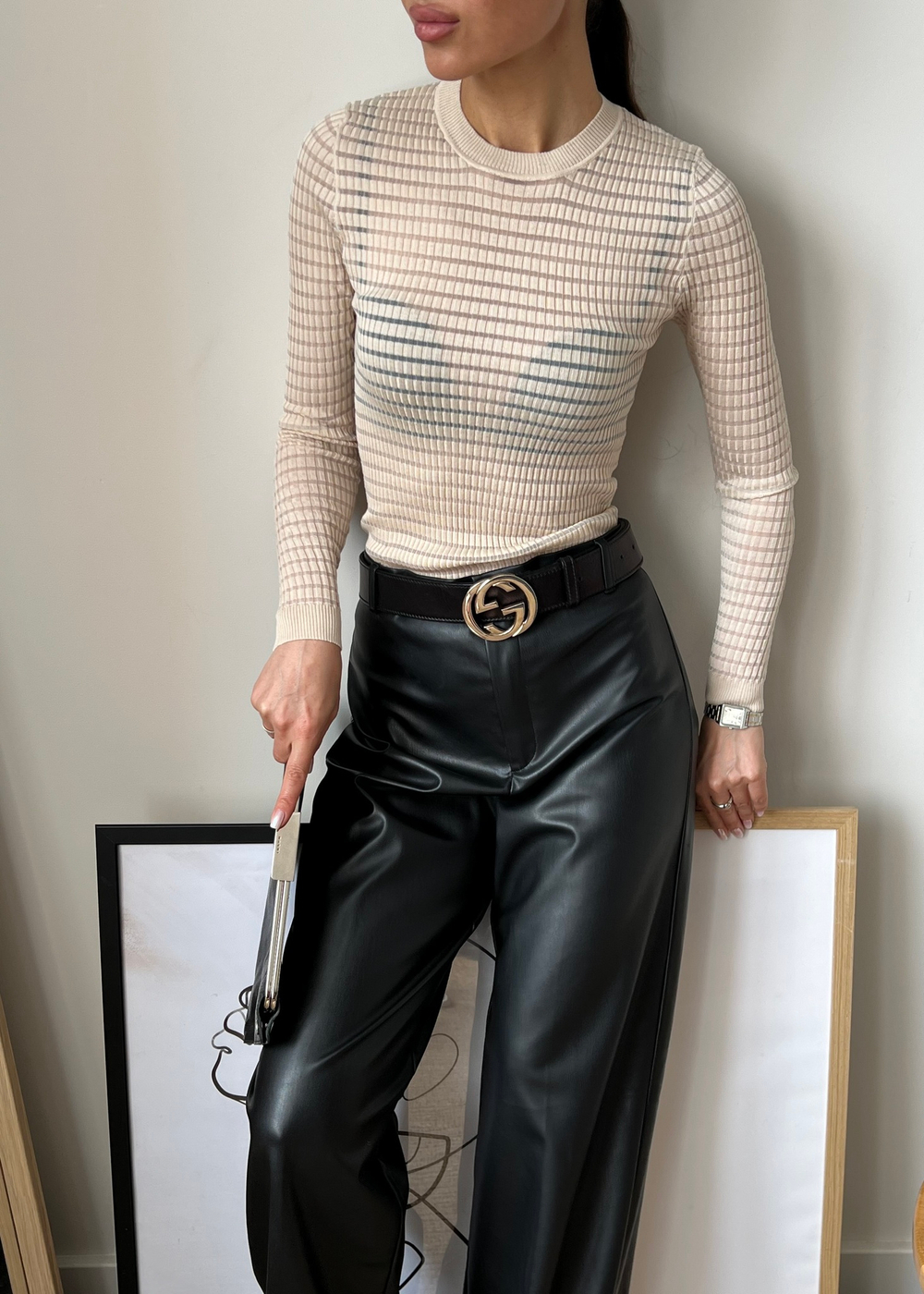 Новый шелковый свитер Fendi, S