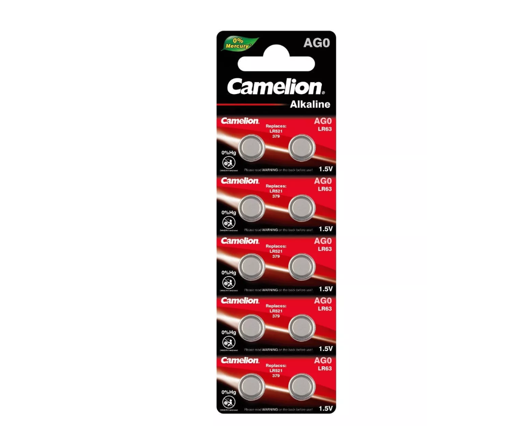 Батарейка AG 0 (379) LR 521. LR 63 Camelion  (10шт/уп)
