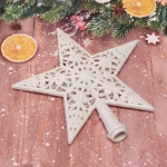 Звезда на ёлку «Вензель» 20*21 см, Белый