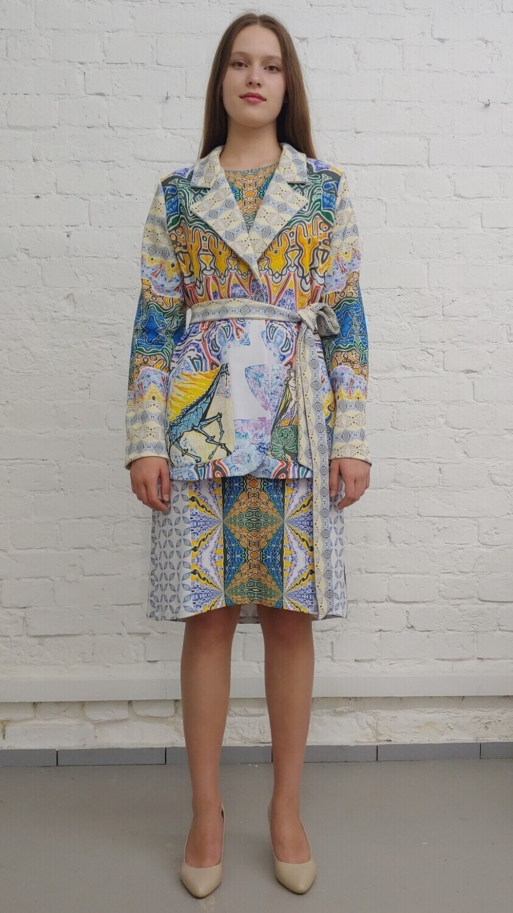 Комплект (платье и жакет) "Графика Дали"