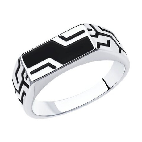 Кольцо из серебра с эмалью