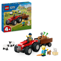 LEGO City/ Красный трактор с прицепом и овцами/ 60461