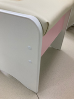 Пуф к туалетному столику белый/розовый