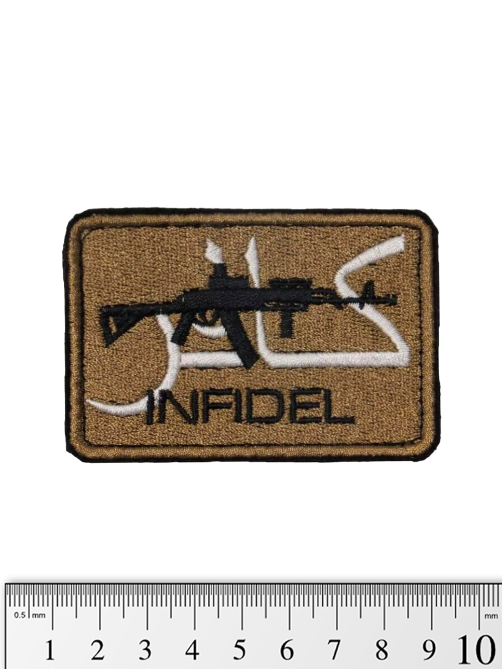 Шеврон Infidel AK вышивка. Койот