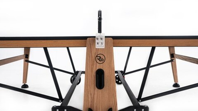 Теннисный стол складной для помещений "RASSON PREMIUM T03 Indoor" (274 х 152,5 х 76 см, натуральный дуб) с сеткой