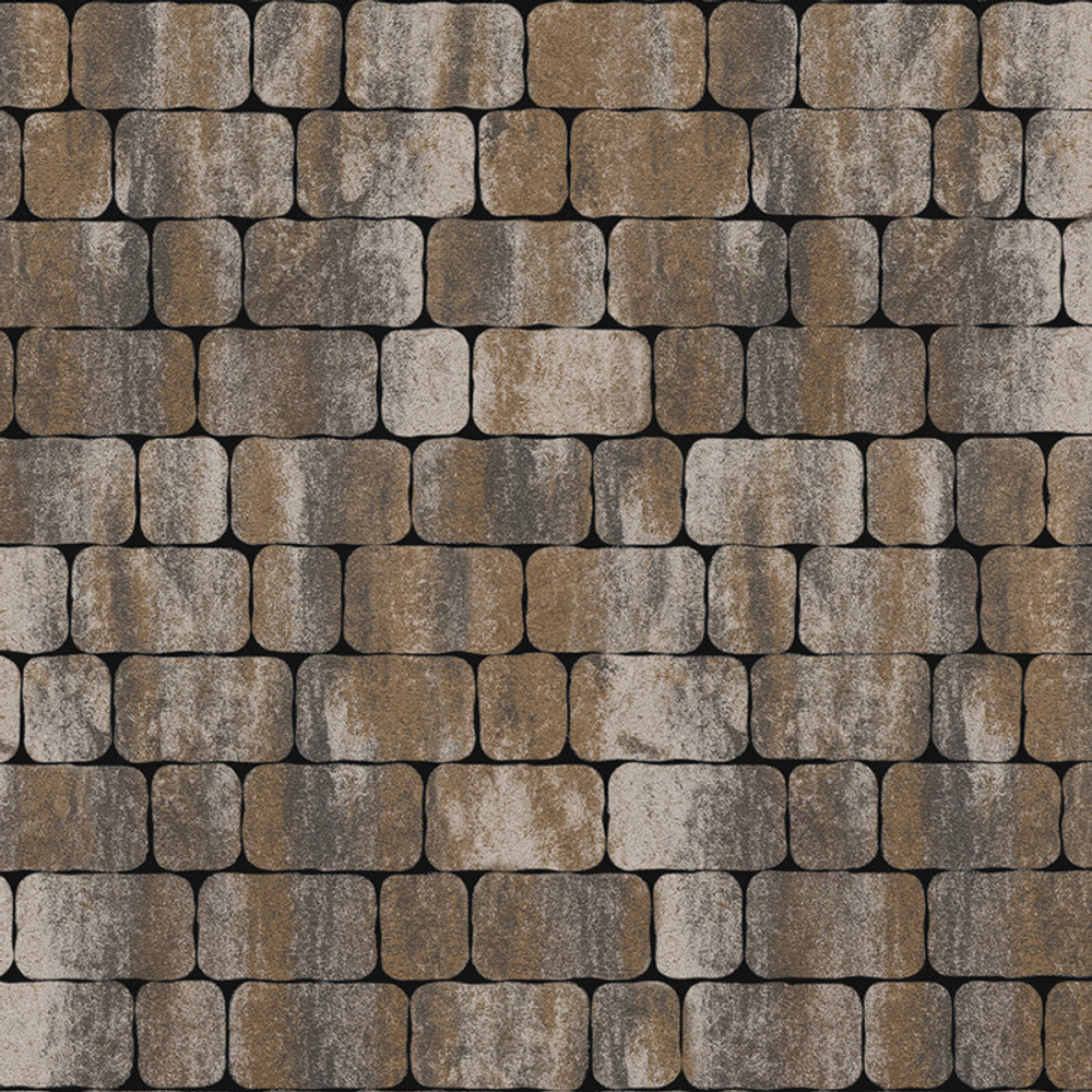 Тротуарная плитка Арена - Листопад гладкий Песчаник, комплект из 2 видов плит