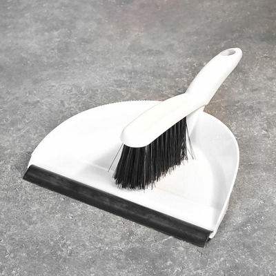 Щетка-сметка "Good" с совком с кромкой (белый)