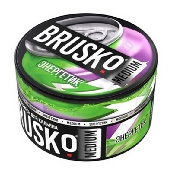 Бестабачная смесь для кальяна BRUSKO, 250 г, Энергетик, Medium (M)