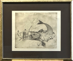 Захаров Александр Витальевич (р. 1960). Большая рыба. Офорт, акватинта. 1995 г.